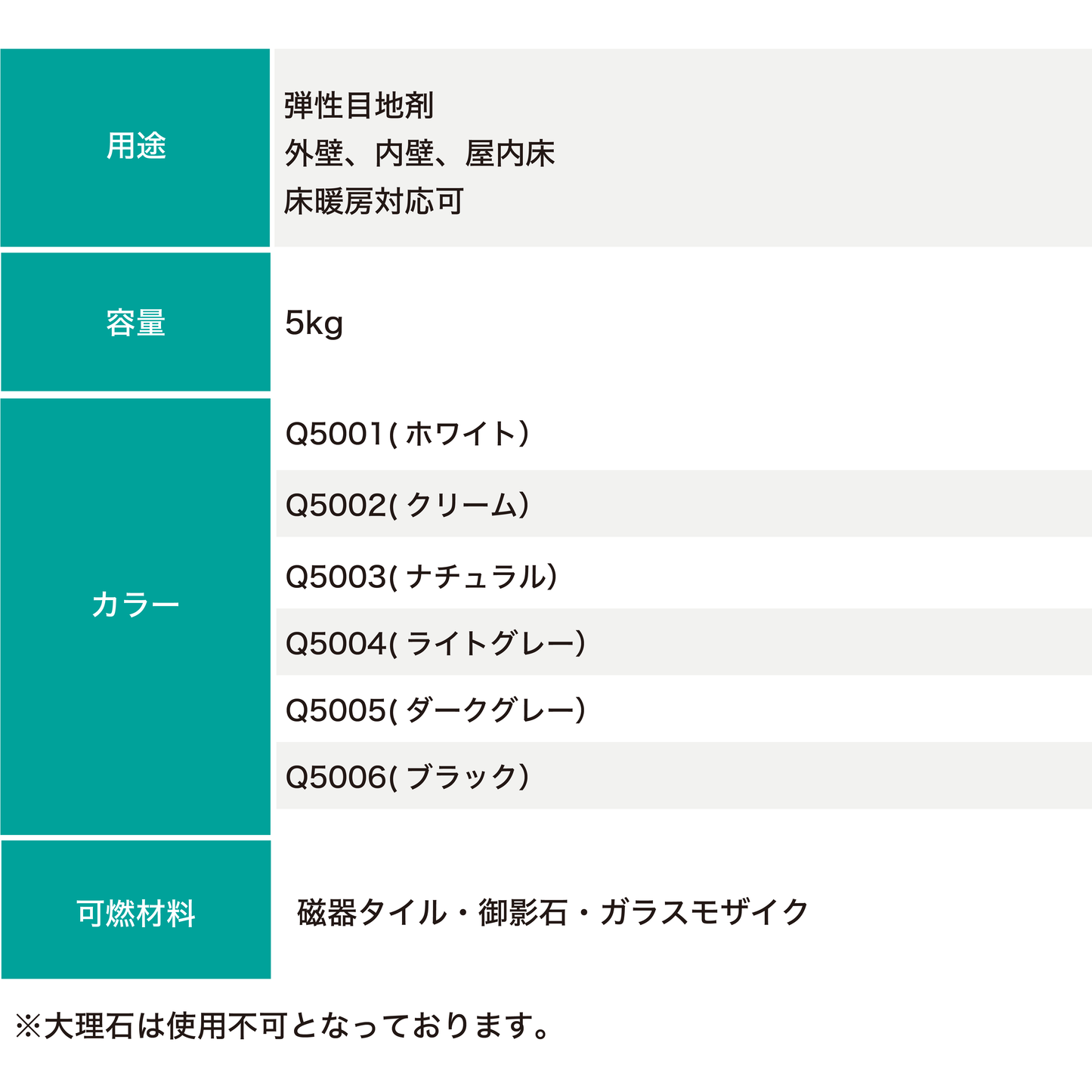 フレックスカラー 弾性目地材