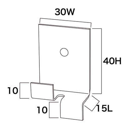ボンド貼り補助金物 B/LP-15(先割れ)